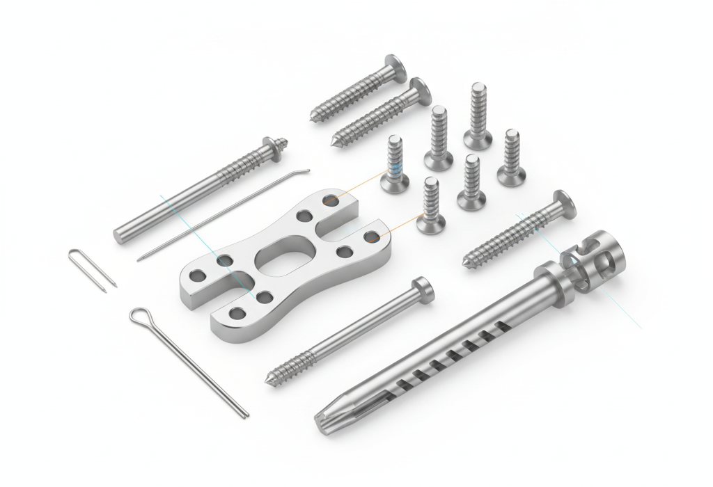 Đinh, nẹp, vít xương